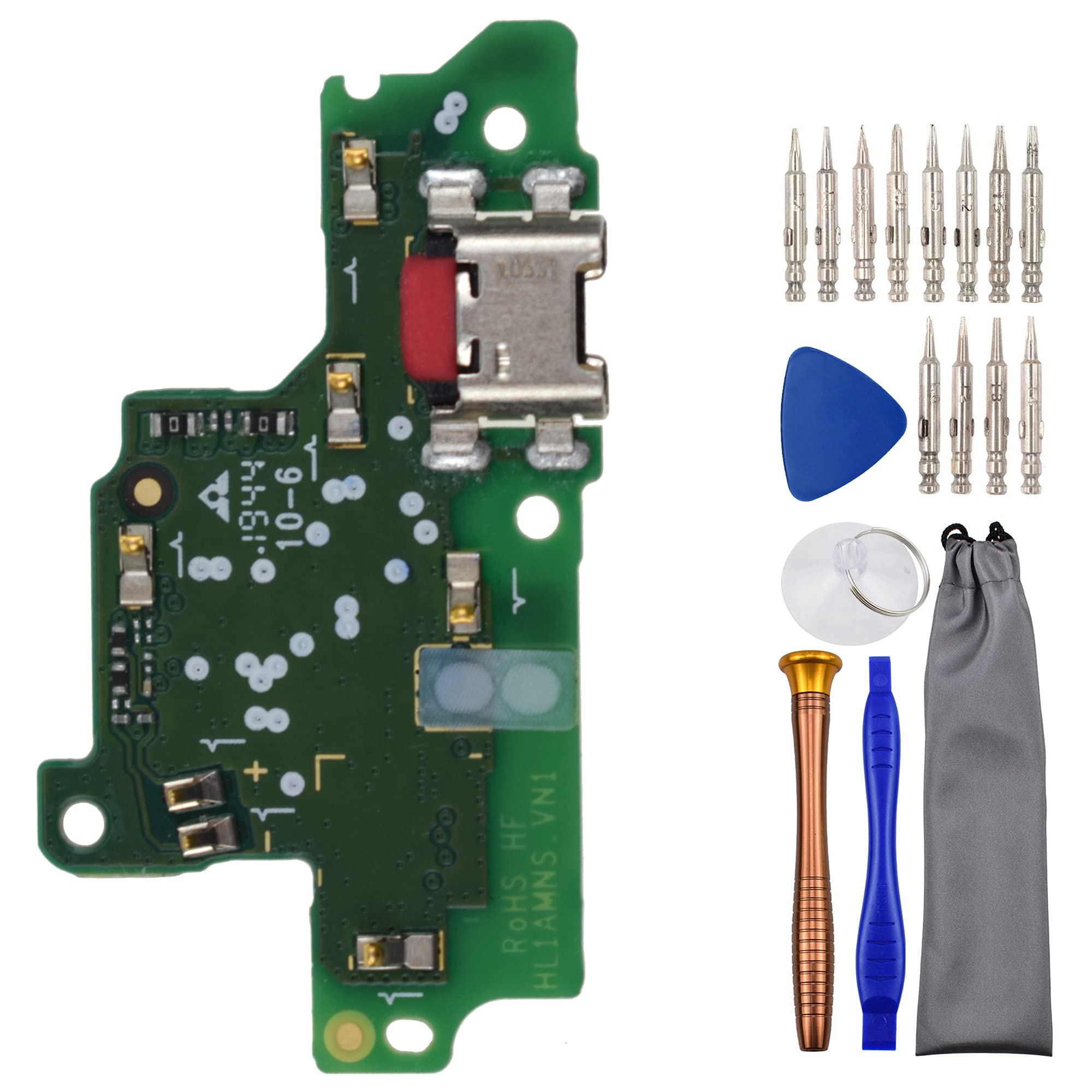 Sunways microUSB 2.0 Charger Port Flex Cable with Microphone Replacement for Honor Play 3e KSE-LX9 Honor 8S KSA-LX9 KSA-LX2 KSA-LX3