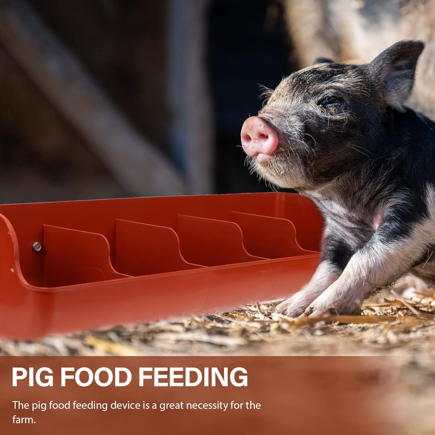 GANAZONO 3-Pack Plastic Pig Feed Troughs 8.3In X 2.8In X 6In Livestock Feed Containers for Piglets Farm Animal Feeding Trays Durable Feeders for Care