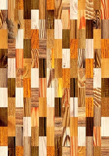 Miniatura 2 de Alfombra reversible de grano de madera rústica para exteriores, alfombra de madera estampada para balcón, terraza, porche, patio, antideslizante,