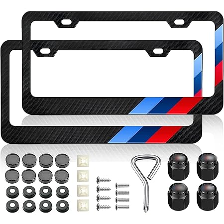 Amazon.com: Matte License Plate Frames for BMW Aluminum Alloy 3 Color ...