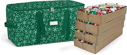 Miniatura 9 de Covermates Keepsakes Bolsa de almacenamiento ajustable para adornos, con asas de transporte, protección acolchada, almacenamiento navideño, color