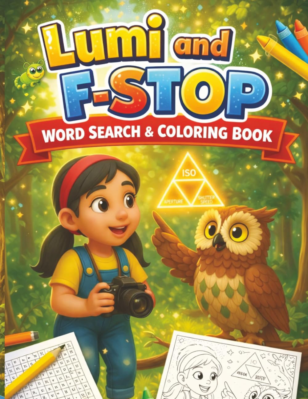 Lumi & F-Stop Adventure, Puzzle and Coloring Book