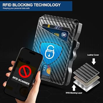 GSOIAX Wallet For Men,RFID Blocking Smart Pop Up Card Wallet,Metal Aluminum Credit Card Holder Bifold Wallet,Holder Wallet for 8-13 Cards Mens Wallet