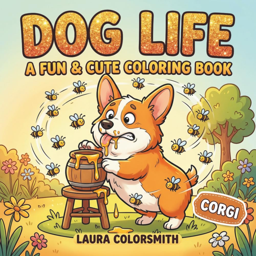 Corgi Dog Life - A Fun & Cute Coloring Book: A Fun & Cozy Corgi Coloring Book for Kids, Adults, and Dog Lovers (Dog Life Coloring Book)