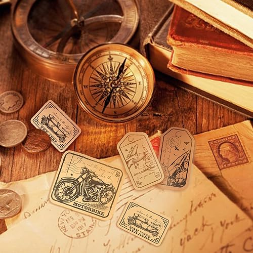 Miniatura 5 de GLOBLELAND 4 hojas de sellos transparentes para motocicleta y equipo para hacer tarjetas, etiquetas de texto de vehículos, sellos transparentes de