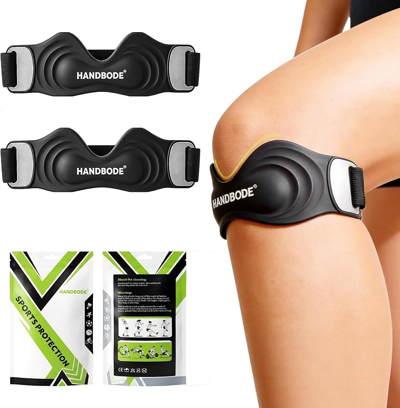Patellar Tendon Support Strap, Knee Brace for Men & Women, 2 Pack | Adjustable Silicone Patella Band, Non-Slip Grip, Flex Wrap, Running, Basketball, Weightlifting, Squats, Hiking, Gym Workouts