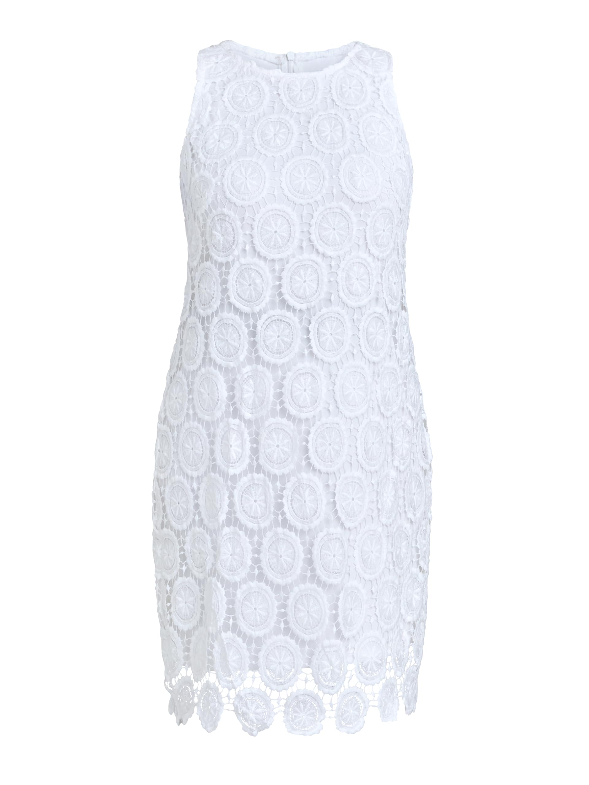Gina Bacconi Women's Giupure Lace Shift Dress Cocktail, White, 18