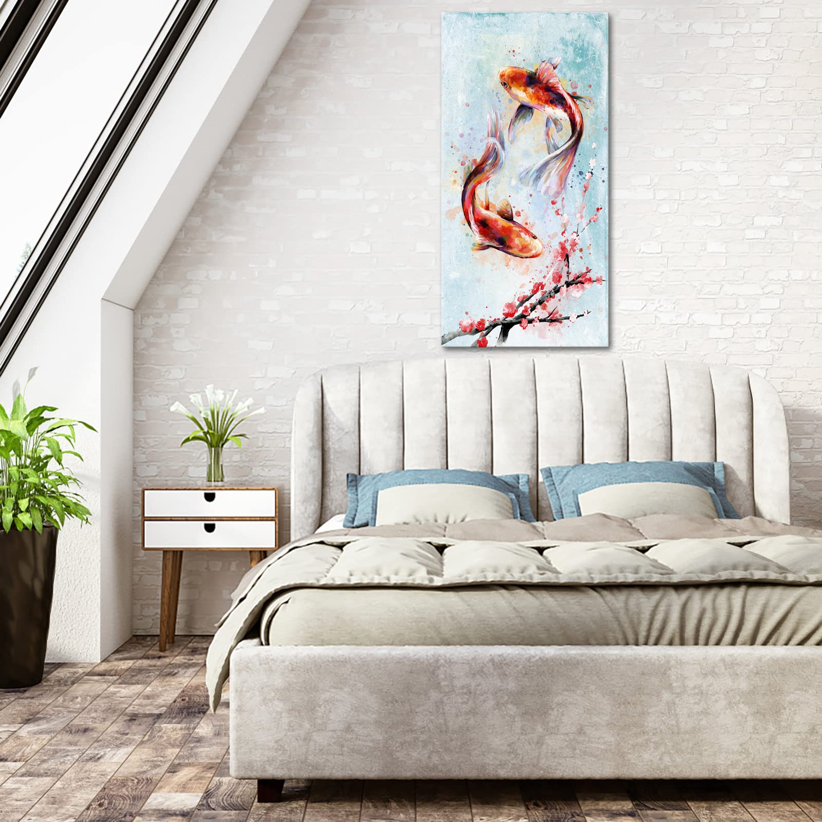 Amazon.com: LyerArtork Koi Fish Canvas Wall Art Horizontal