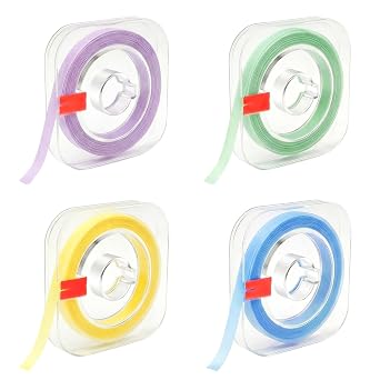 4 Rolls Dental Polishing Strips, Tooth File, Size of Grains Coarse 50 m Medium 30 m Fine 20 m Ultra Fine 12 m, Teeth Sanding Grinding Tool for Oral Care Cleaning Gloss Contouring 6 m x 4 mm
