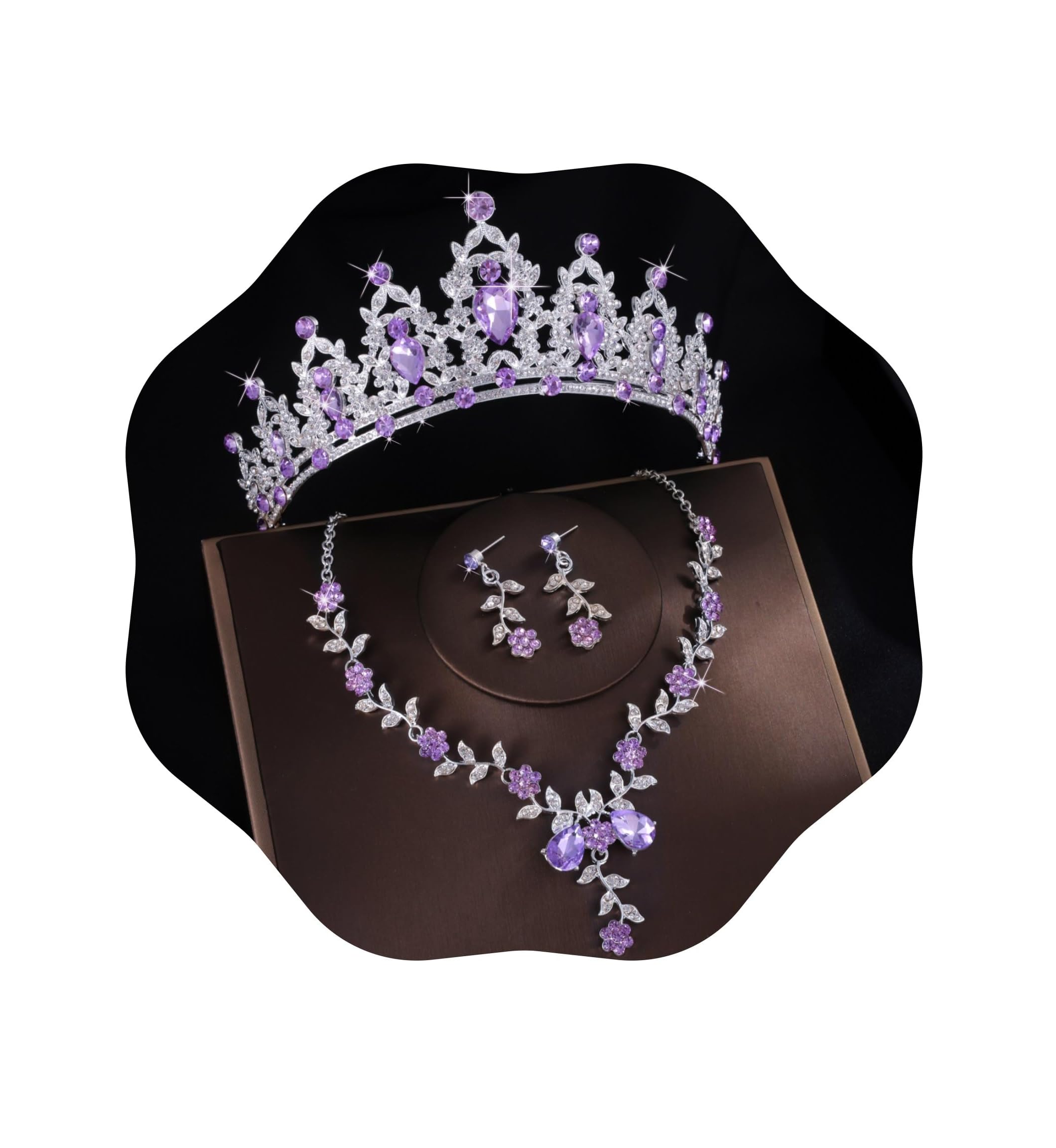 Kamirola Tiara, Earrings & Necklace Set