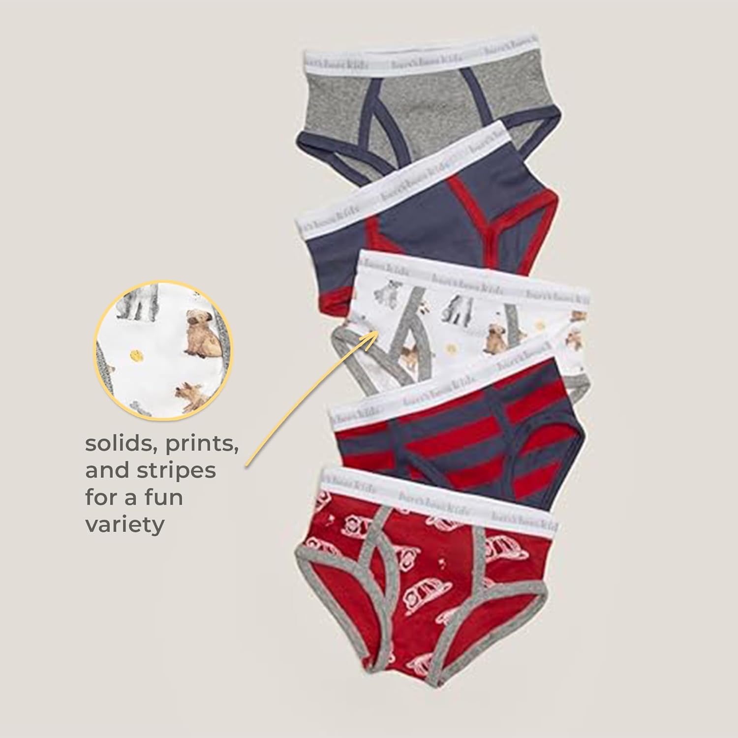 Burt's Bees Baby Boys' Underwear Set - Breathable 100% Organic Cotton Undies, Pack of 5 for Toddler 2T to 8 Years Old - Image 5
