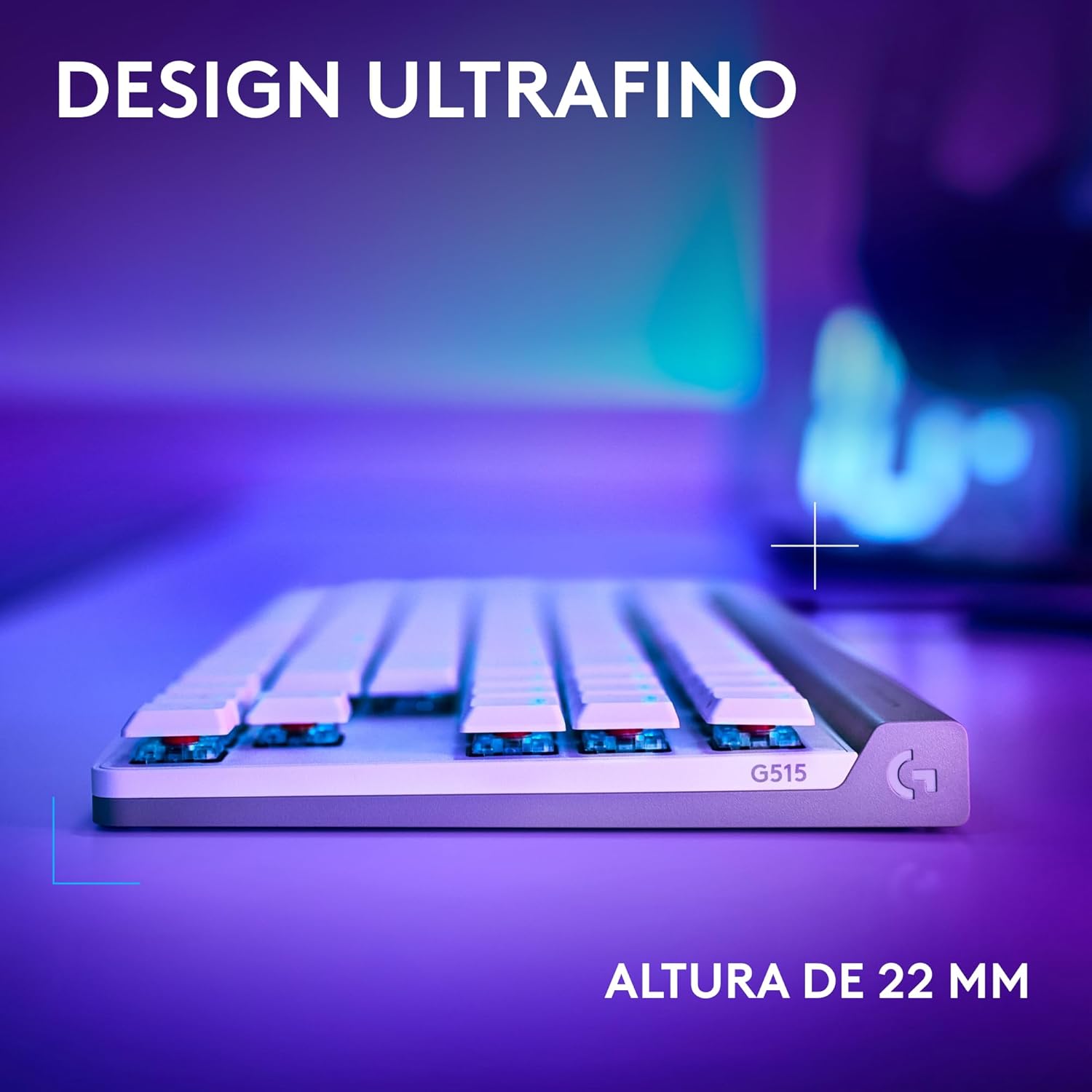 Teclado Mecânico Gamer Logitech G515 com Design TKL, RGB LIGHTSYNC e Switch GL Brown Tactile - Branco 4 71MaStn0bTL. AC SL1500