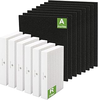 6 Pack Hpa300 HEPA Replacement Filter R for Honeywell HPA300 HPA200 HPA100 HPA090 Series Air Purifier, Compared to HRF-R3 HRF-R2 HRF-R1 (6 Hepa + 8 Carbon)