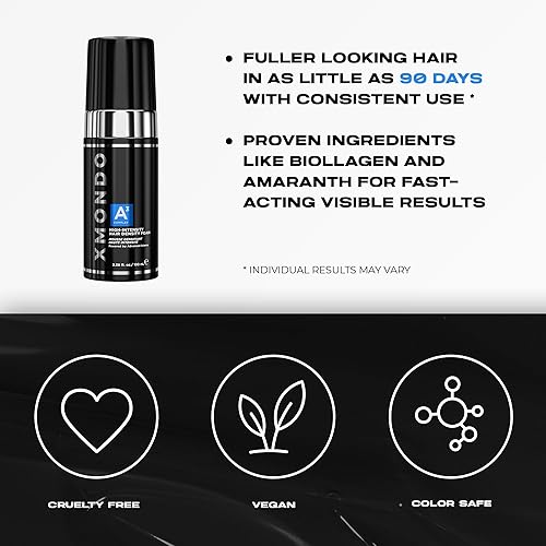 Miniatura 5 de XMONDO Hair A3 Complex Espuma de densidad capilar de alta intensidad  Fórmula vegana con biollagen y amaranto, activos vegetales de acción rápida