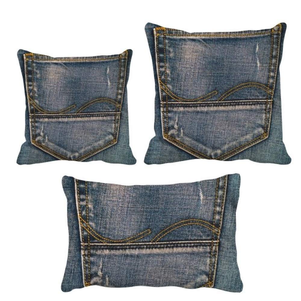 Housse de coussin en jean avec doublure textile DIYthinker haute qualité
