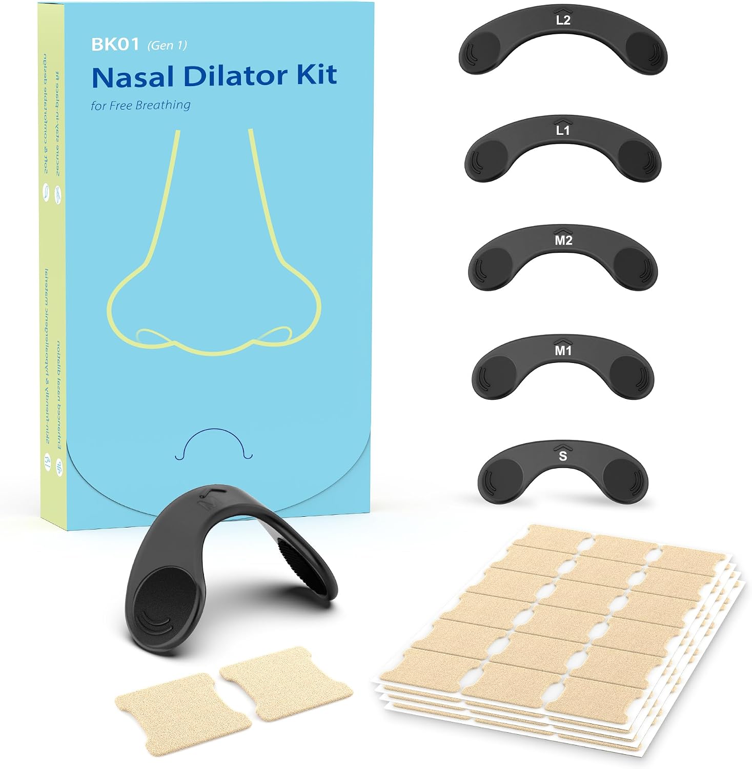 Nasal Strips for Snoring, Extra Strength Reusable Nose Strips for Breathing