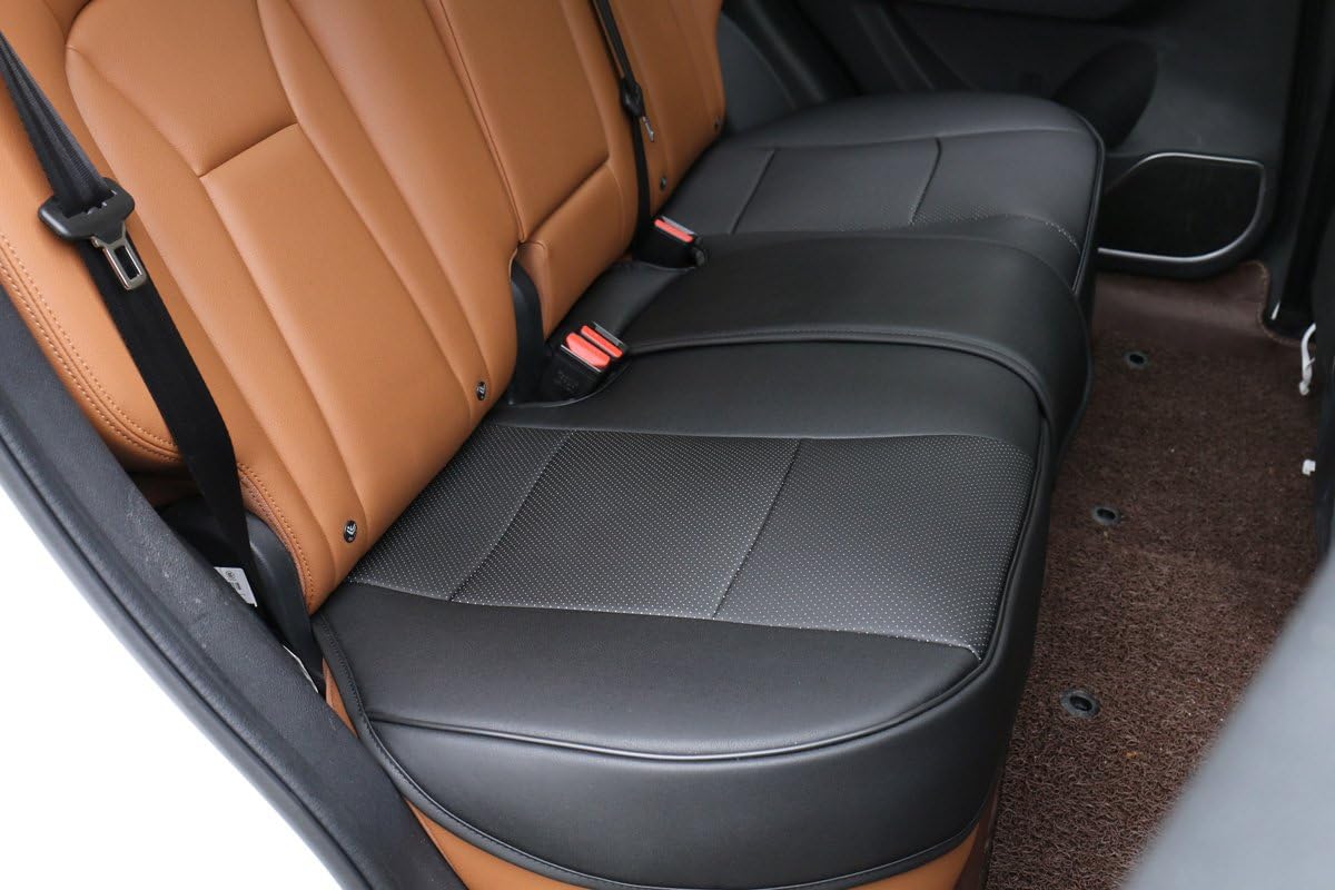 Black PU Leather Rear Seat Bottom Cover