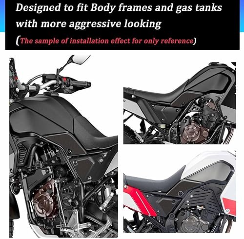 Miniatura 5 de Midimttop Compatible con Ya-ma-ha Tenere 700 XTXTZ 700 XT 700 XTZ700 2019 2020 Adhesivos laterales antideslizantes para tanque de combustible