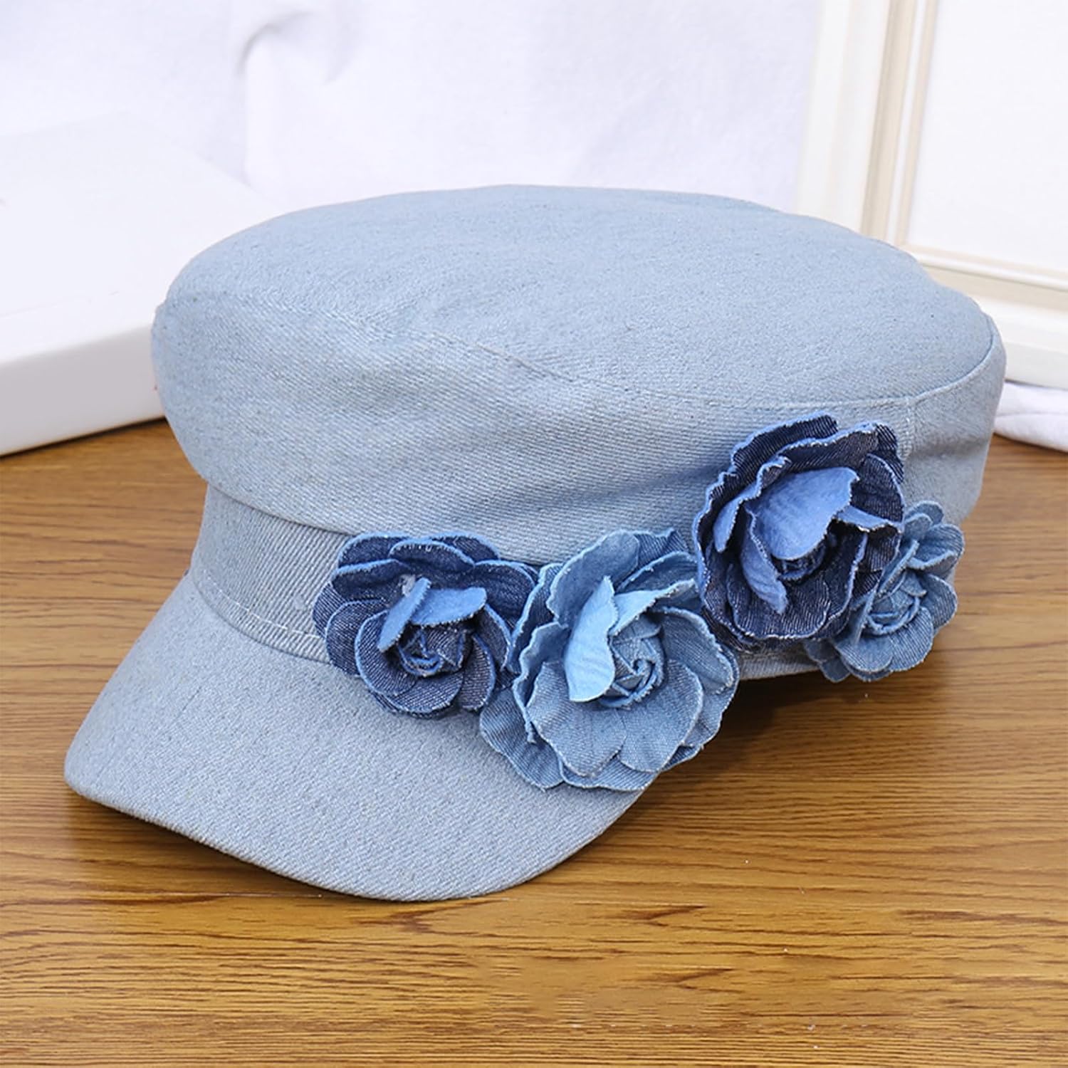 Newsboys Beret Hat with 3D Flower Women Girl Korean Hat Outdoor Street Shopping Hat Women Painters Hat