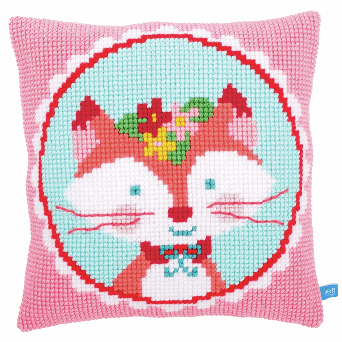 Vervaco Kit Punto Croce: Cuscino: LIEF Ridere Piccola Volpe, Altro, N, 40 x 40 cm