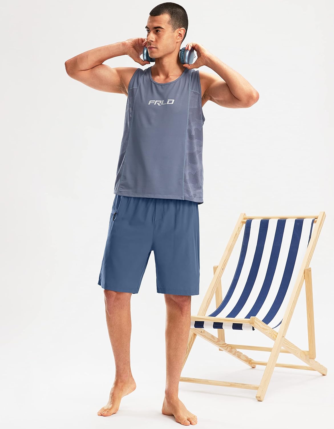 Pinkbomb Men's Swim Trunks with Compression Liner 9 Inch Quick Dry Swimsuit Swimming Swim Board Shorts for Men with Pockets - Image 6