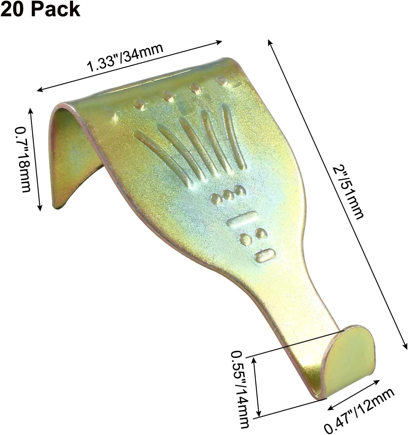 20Pcs Picture Moulding Hooks Brass Photo Rail Hangers S-Shaped Picture Frame Hangers(Brass)