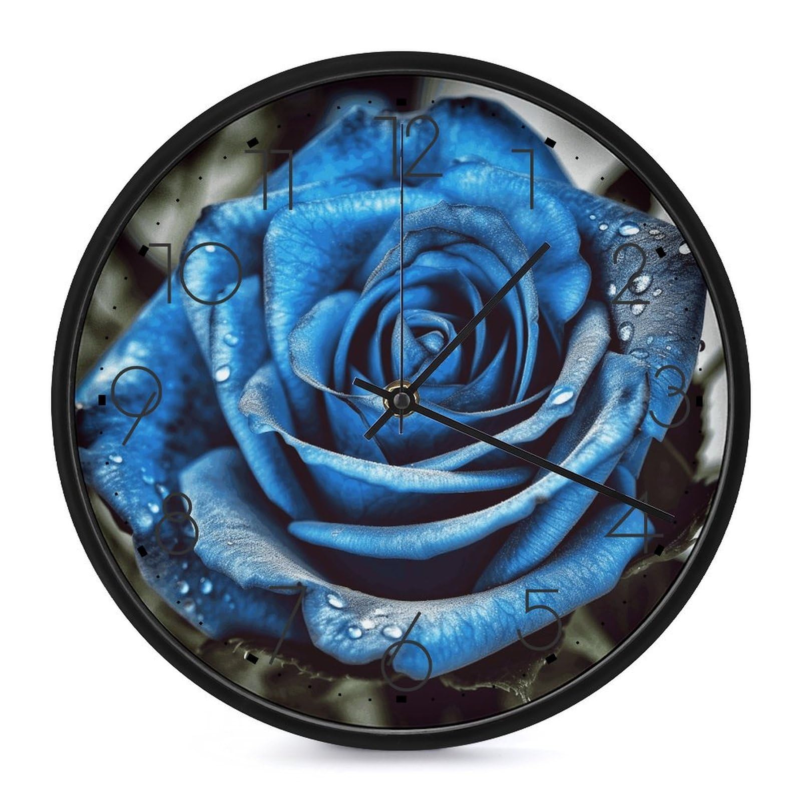 Horloge murale rose bleue 25 cm pendule silencieuse cuisine salon moderne