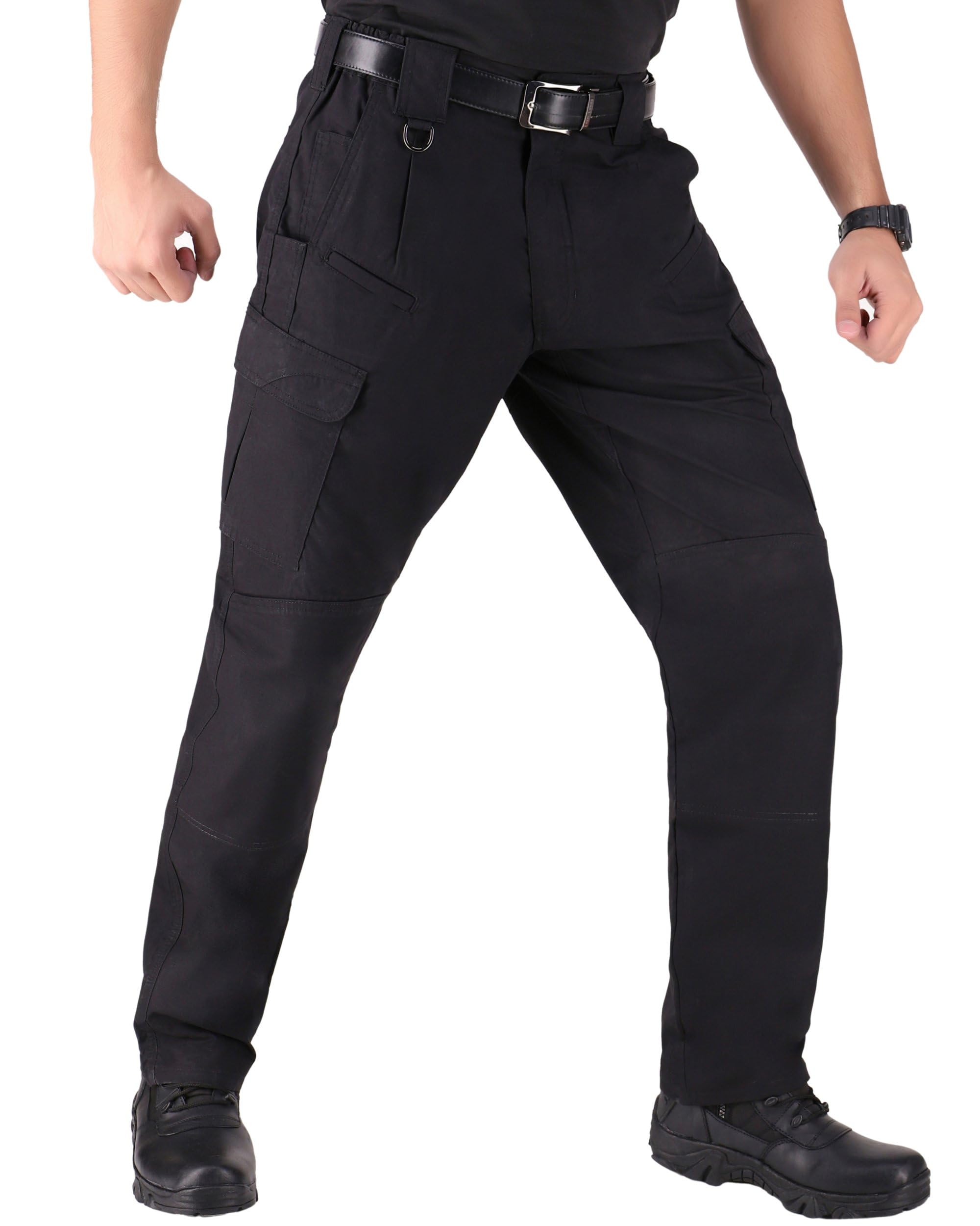 WHITEDUCK Mens Tactical Pants Ripstop Stretch Water Resistant with 13 Pockets Cargo Work Pants- Military Hiking Outdoor