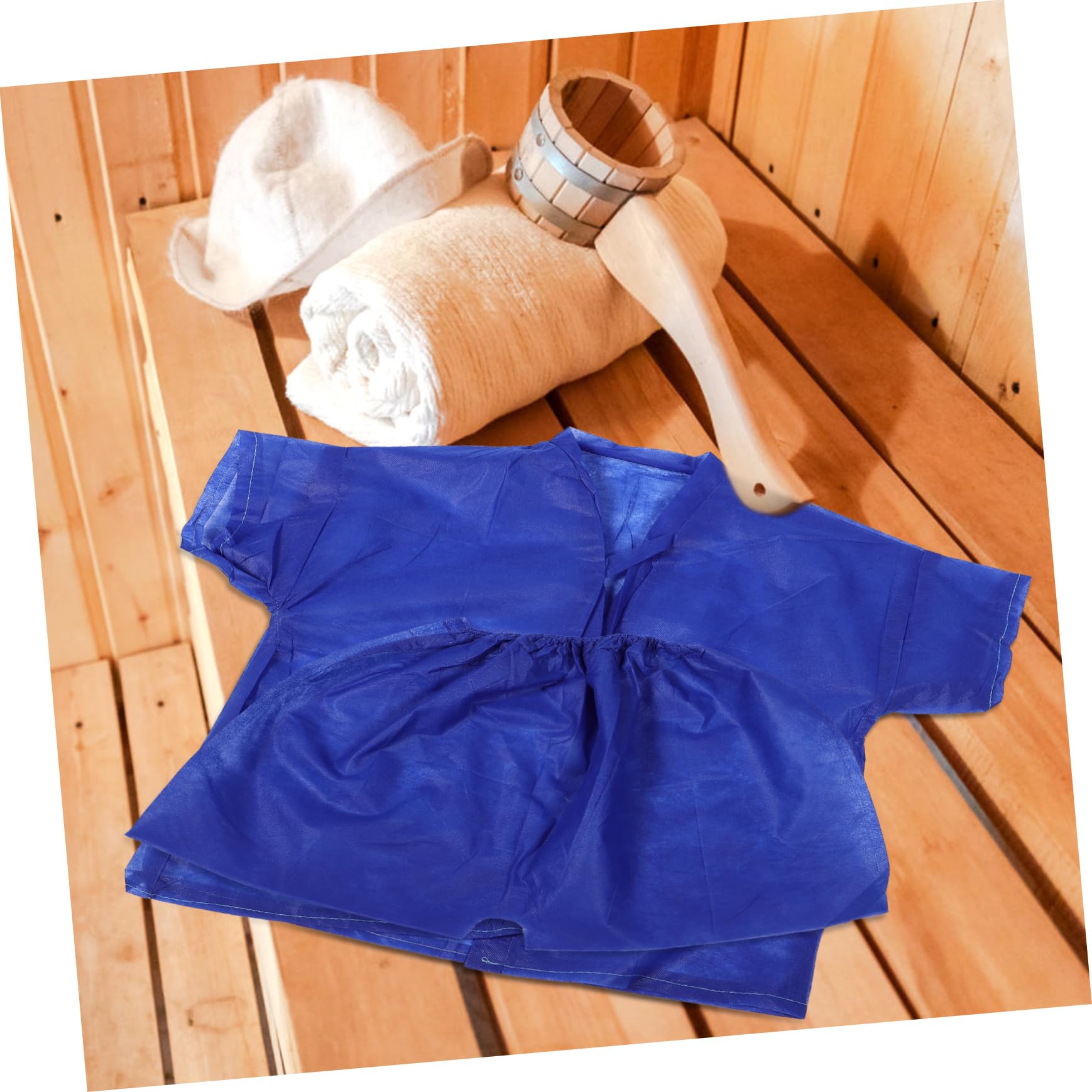 MILISTEN Saunaanzug Damen SPA-Schwitzanzug Saunakleidung für Schönheitssalons Spa-Wrap aus Vliesstoff Schweiß Saunaanzug Herren Einmaliger Trainingsanzug Polyester (Polyester) Blue