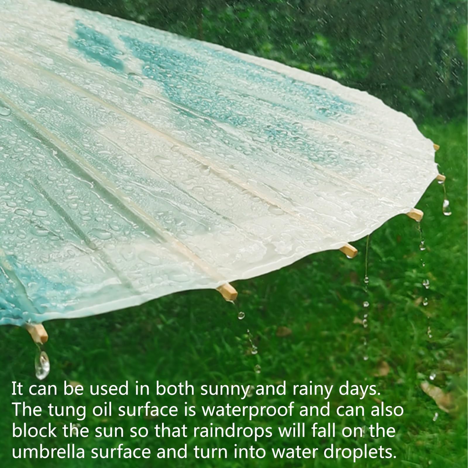 AHUAN Traditionelles Handwerk Hanfu Sonnenschirm Hochzeit Regenfest Sonnenschutz, Papierschirm für Fotografie-Requisiten Papier Sonnenschirm