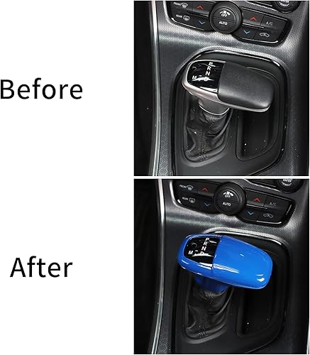 Miniatura 6 de Voodonala Para Challenger Charger ABS Perillas de palanca de cambios para Dodge Challenger 2015-2022 Accesorios de cargador Durango 2018-2022 Azul
