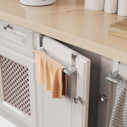 Miniatura 7 de VEHHE Toallero de cocina, 2 piezas, 12.7 pulgadas, toallero sobre la puerta con almohadillas de espuma EVA, soporte para toallas de cocina con 2