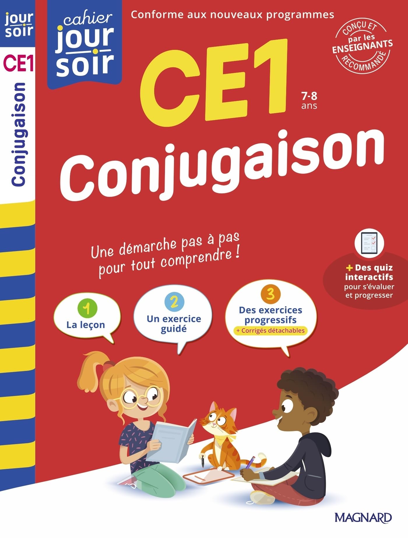 Conjugaison CE1 - Cahier Jour Soir: Conçu et recommandé par les enseignants