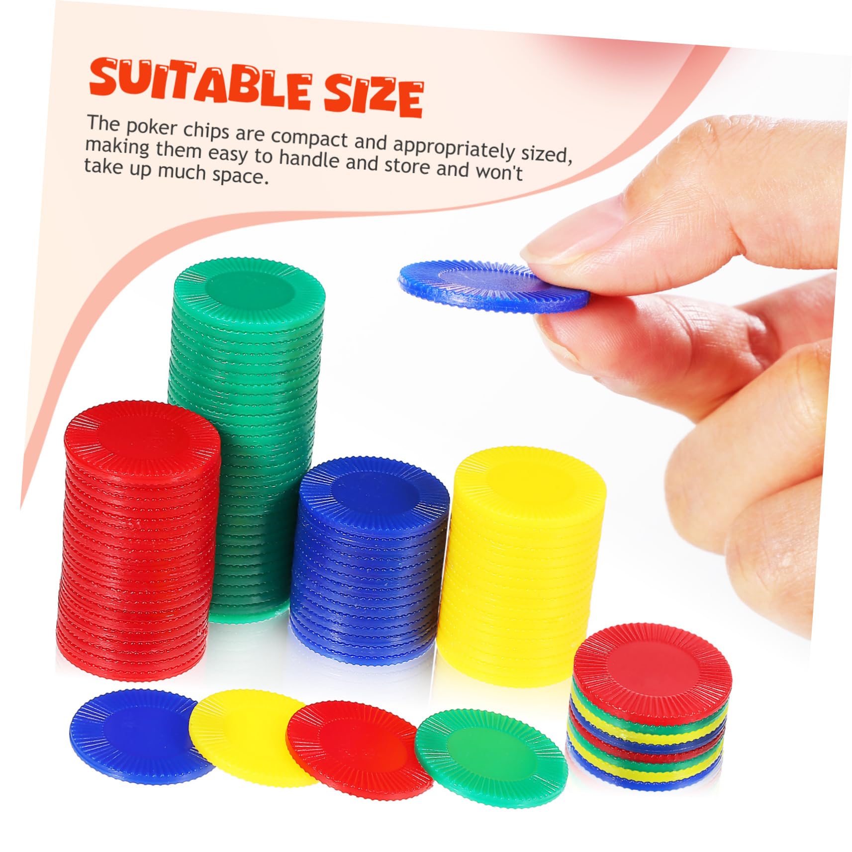 BRIGHTFUFU Bingo Poker Chips Set 400 Pcs Small Chips Counting Discs for Math Games