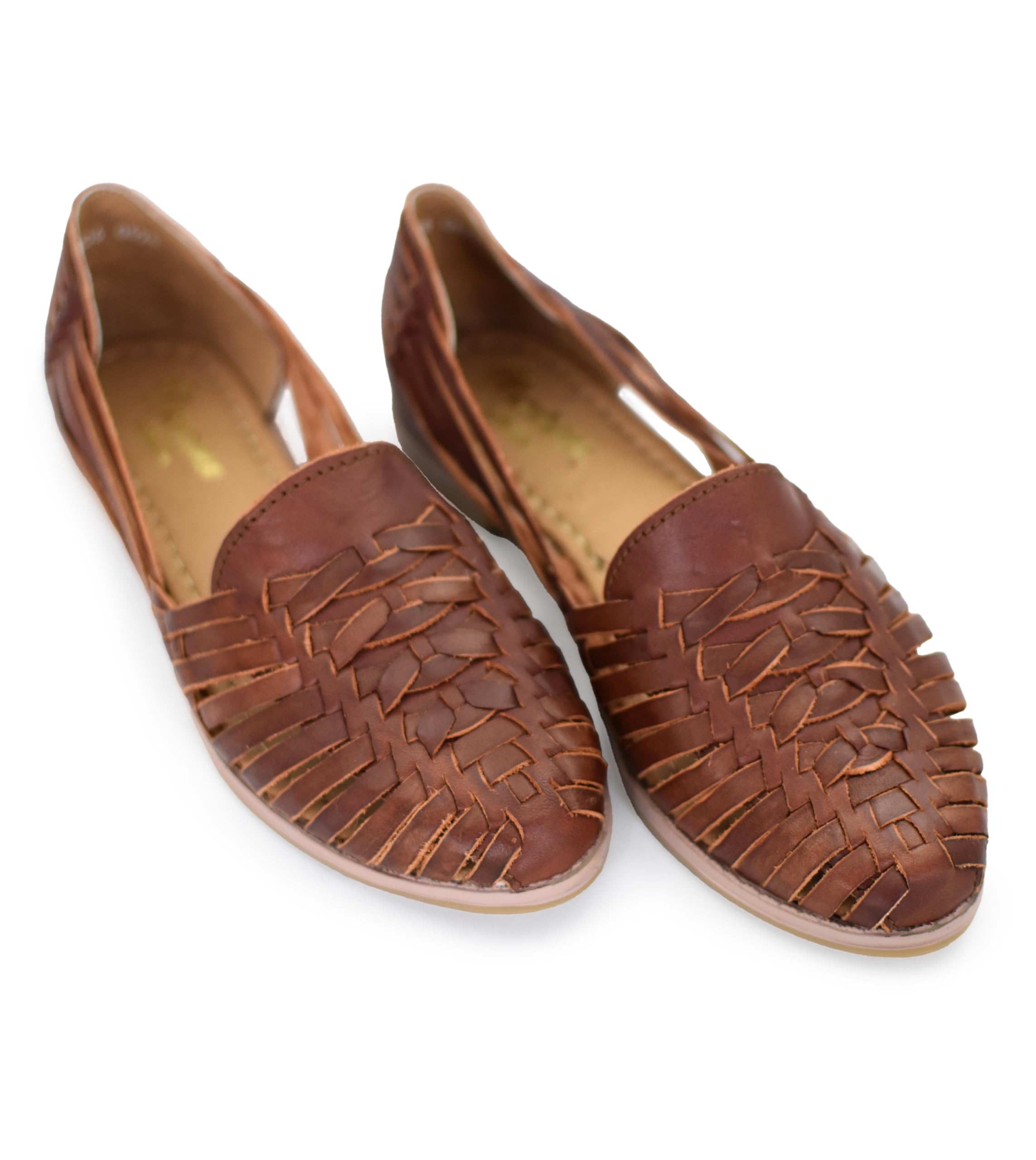 Macarena Collection Leather Sandals for Women | Handmade Mexican Huarache | Woven Slip-On Shoes with Cushioned Insole | Artisan Crafted Genuine Leather