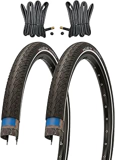 Kujo Fahrradreifen Paar 700x40c mit Kevlar Protect 2.5 mm Pannenschutz, 42-622, 28x1.60 Zoll, für Trekking-, City-, Gravelrräder, inkl. Schläuche mit Autoventilen