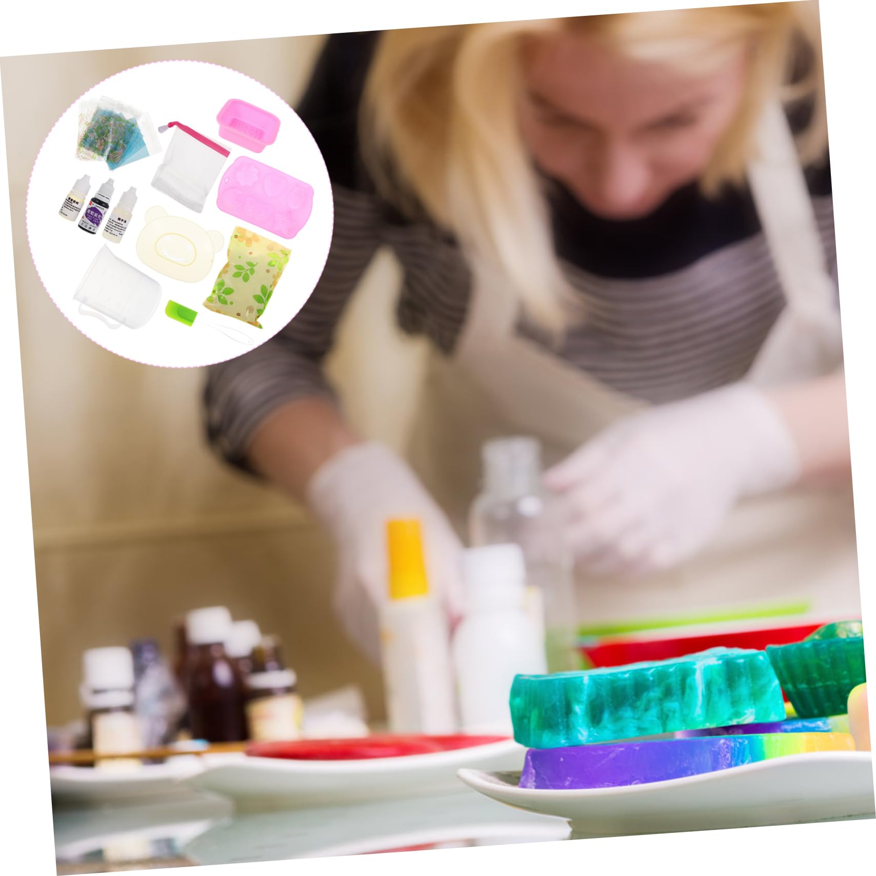 Kit Sapone Fai da Completo per Ragazzo Ragazza e Principianti | Materiali Plastico e Silicone, Base Sapone Colorante Essenza Strumenti Inclusi, per Soap Making e DIY Stile Casuale