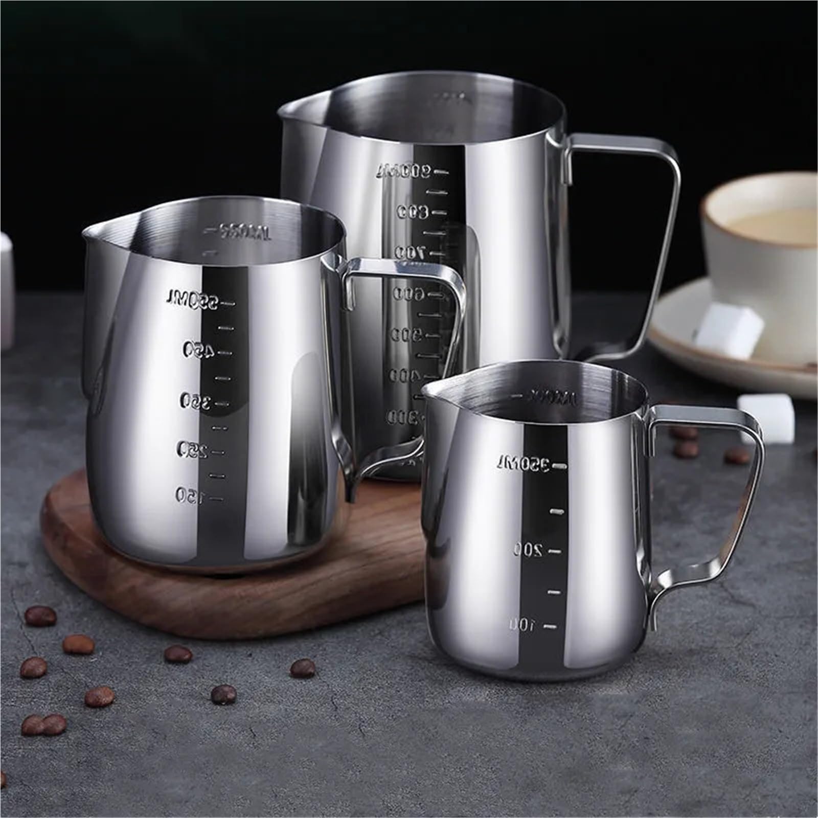 Lattiera in Acciaio Inossidabile Brocca for schiuma di latte e caffè Tazza for montalatte a vapore for crema in acciaio inossidabile 304 specializzata classica(900ML)