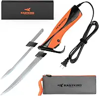 KastKing Faca elétrica Speed Demon 110v, corte preciso com motor de alto torque, segurança certificada ETL, cabo leve equilibrado, 2 conjuntos de lâminas de aço inoxidável
