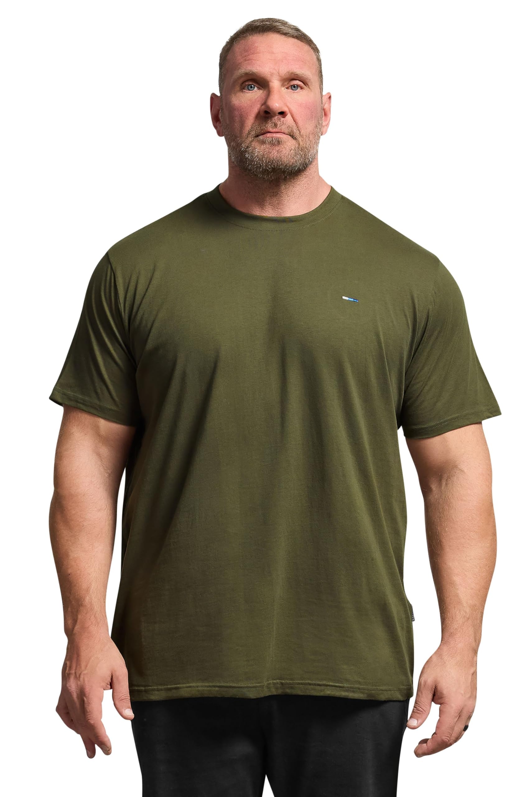BadRhino Big & Tall Khaki Core T-Shirt - Men's - Plus Size Curve