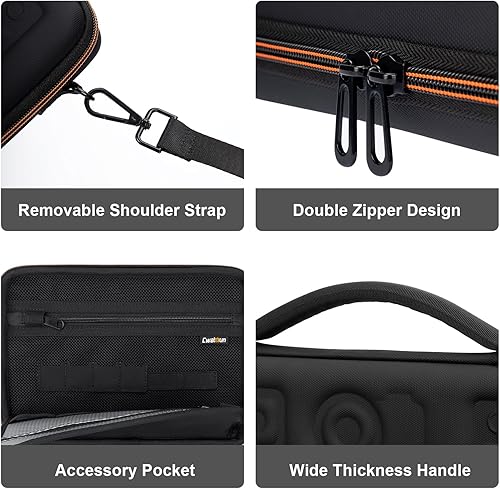 Miniatura 5 de Cwatcun Estuche de transporte para cámara de acción para GoPro HeroDJI Osmo Pocket 3Action, funda de transporte impermeable, bolsa de hombro, funda