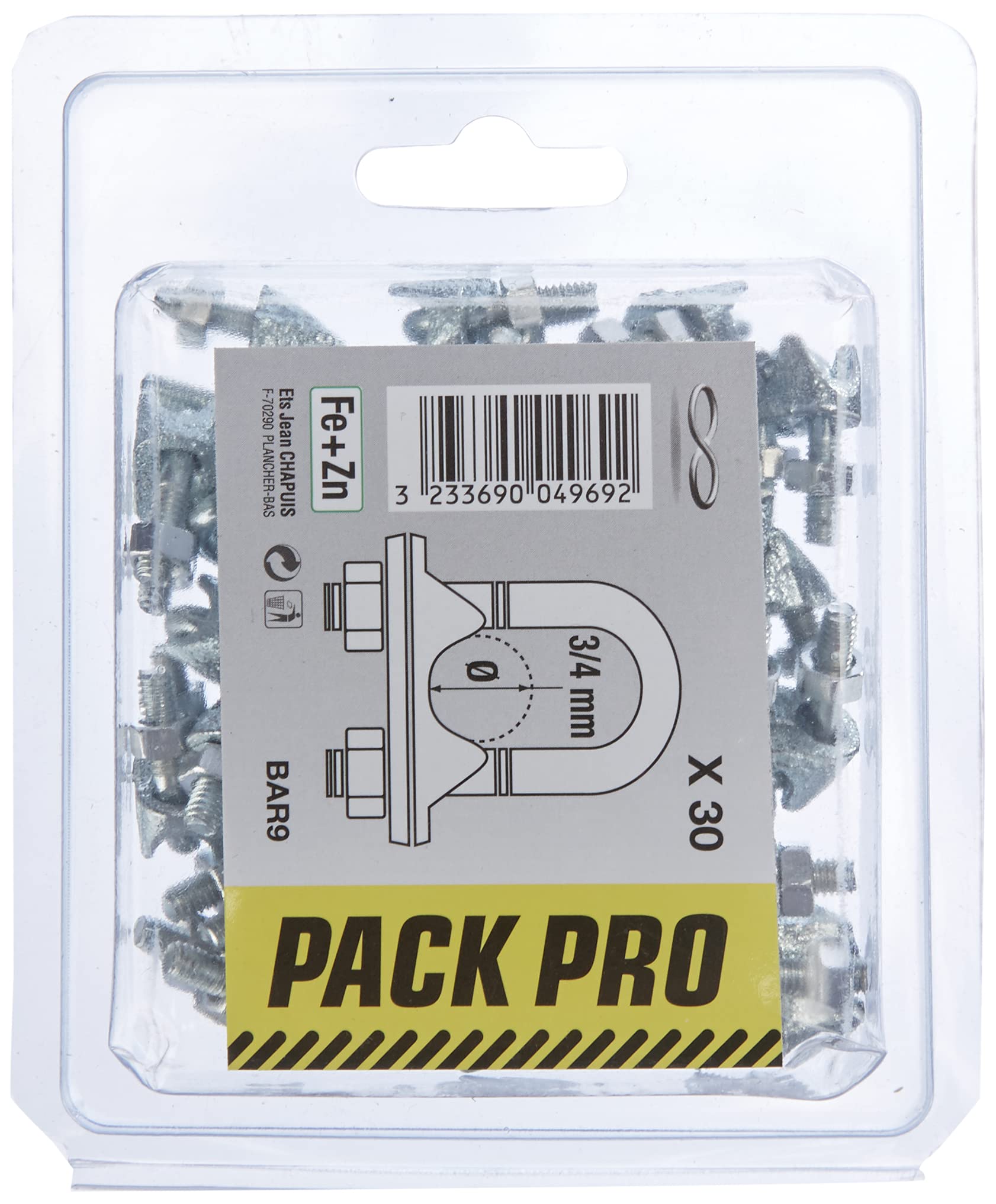 Serracavi Chapuis BAR10 - Confezione 25 Pezzi, Per Cavi Di 5mm, Acciaio Zincato - Foto 4