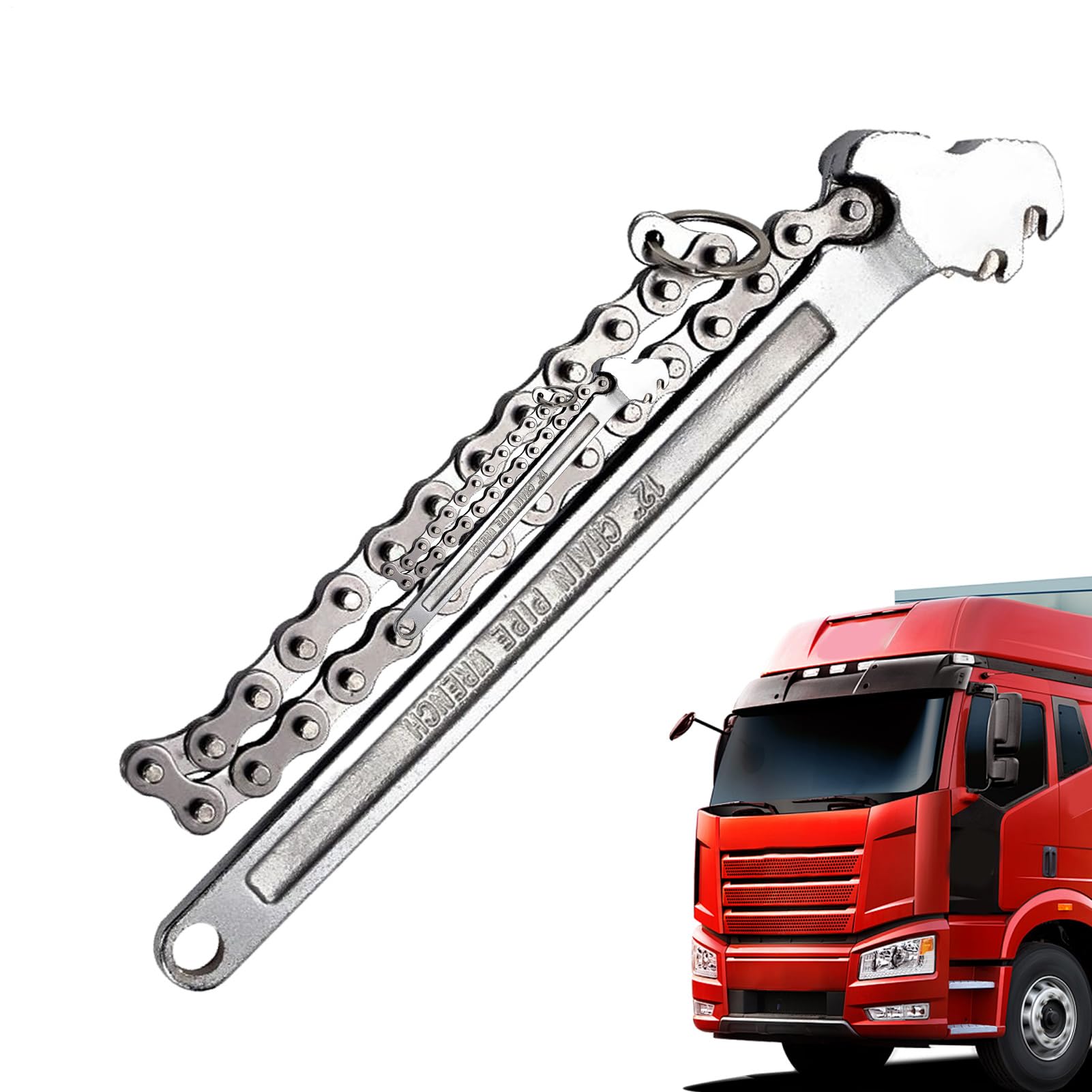 Llave de Cadena | Llave de Cadena de 41 cm Para Tuberías y Accesorios | Herramienta De Extracción Con Mango Largo Para Mecánicos Y Fontaneros