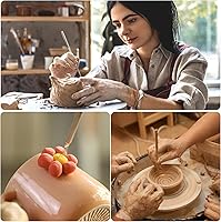 Vista 5 de Herramientas básicas de arcilla polimérica, herramientas de escultura de arcilla, rodillo acrílico, tablero de prensa de hojas rectangulares