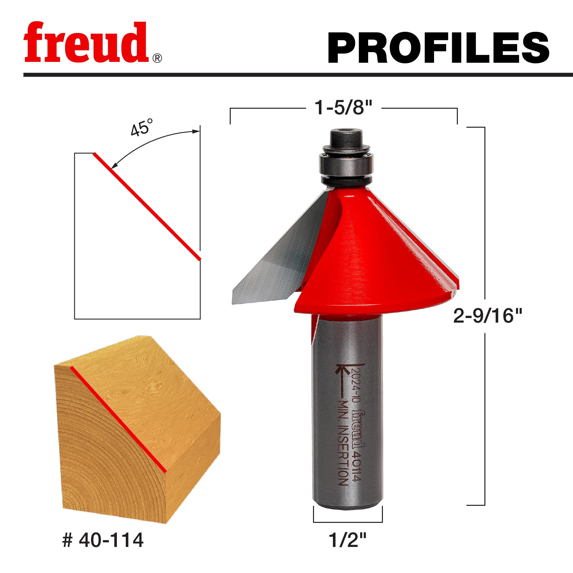 Freud Chamfer Router Bit - Precision Edge Treatment -3