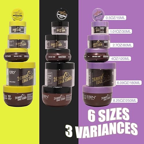 Miniatura 7 de EBIN NEW YORK Domador de borde las 24 horas, ultra súper sujeción, sin descamación, sin residuos blancos, brillo y textura suave con aceite de argán