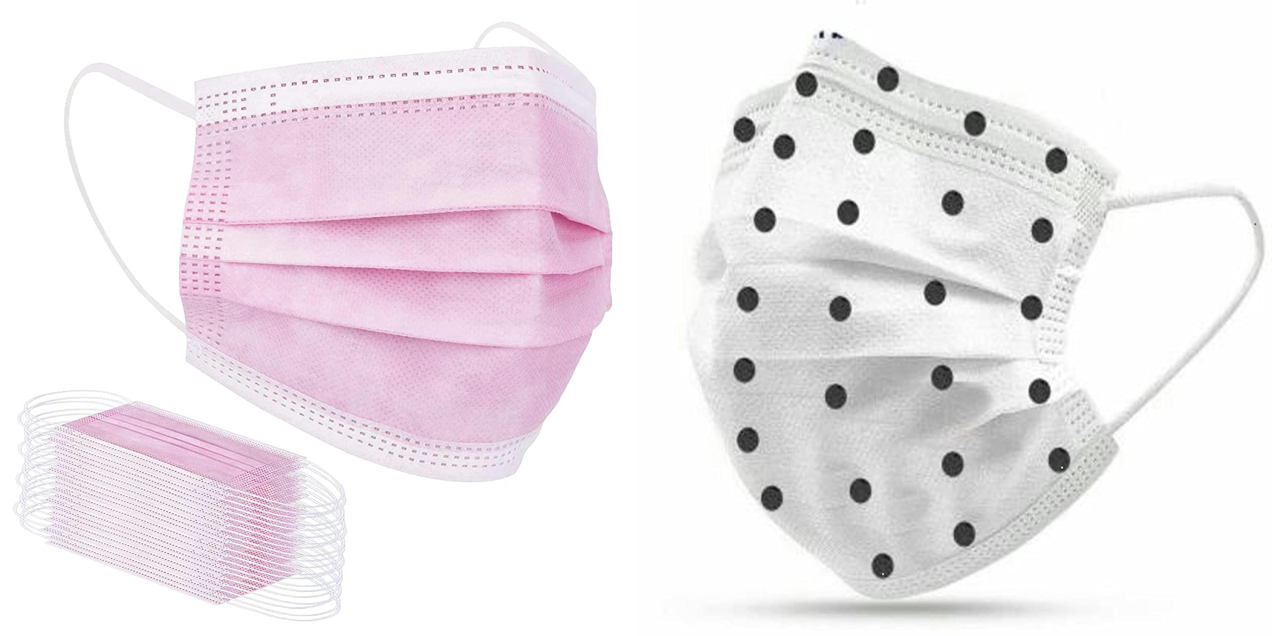 RK TRADERS Pack of 50, 3 Ply Meltblown PINK and CHECK Face Masks for Men and Women Surgical Protective Face Mask Pharmaceutical Men Multi Colour Disposable Masks with NosePin BFE>98% PFE>95% ISI