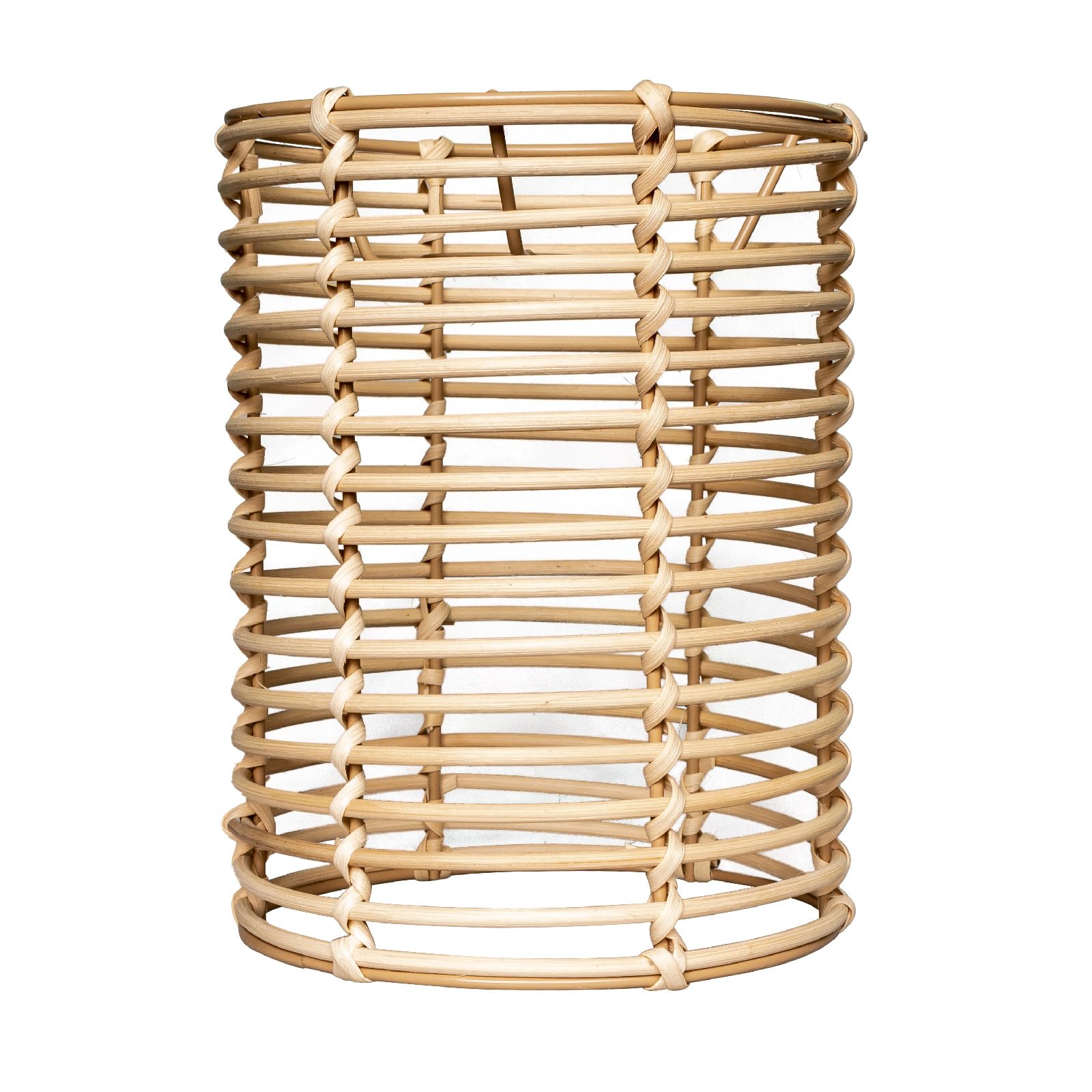 Abażur nowoczesny styl boho, cylindryczny do zdejmowanej lampy stojącej, lampa wisząca i lampa ścienna, klosz lampy stołowej (beżowy, 2 szt.: średnica 14 cm, wysokość 20 cm)