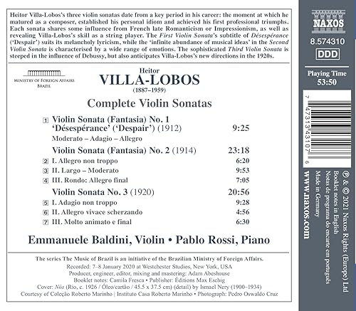 Miniatura 2 de Villa-Lobos Complete Violin Sonatas