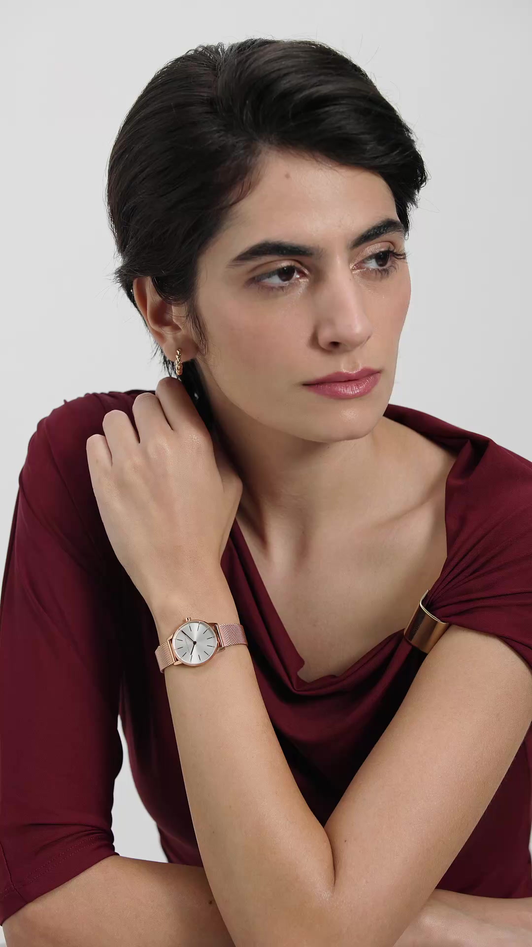 Buy Armani Exchange Stainless Steel Lola Analog Silver Dial Women